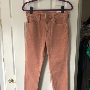 Pink Corduroy American Eagle Jeggings